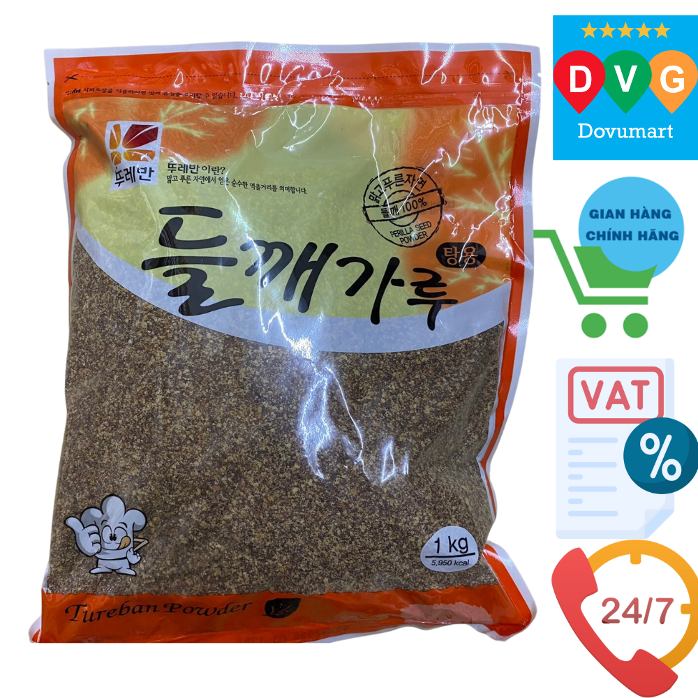 Bột Mè ( Bột Vừng) Từ Hạt Cây Tía Tô Ture ban Hàn Quốc Gói 1KG / 뚜레반) 들깨가루 1KG