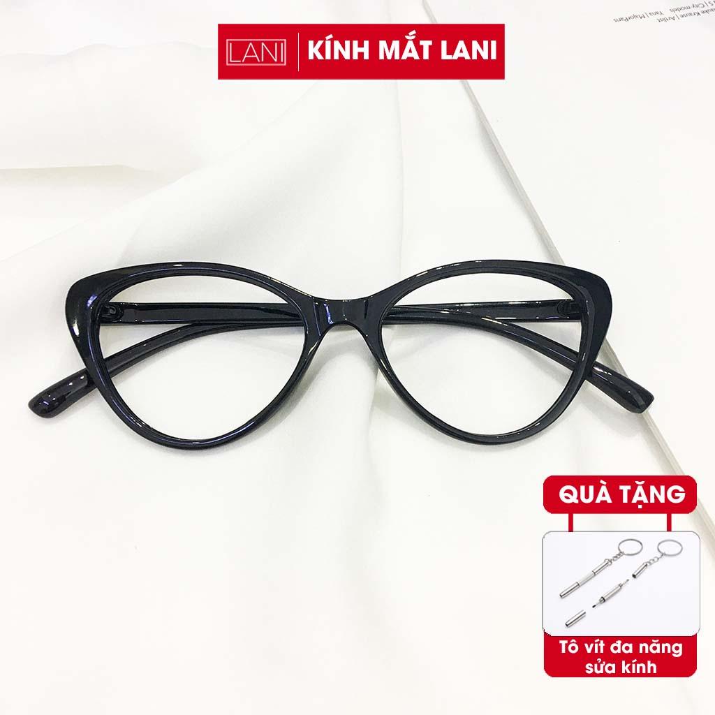 Gọng kính cận nữ mắt mèo nhựa dẻo cá tính thời trang Lani 2383 - Mắt kính có độ theo yêu cầu