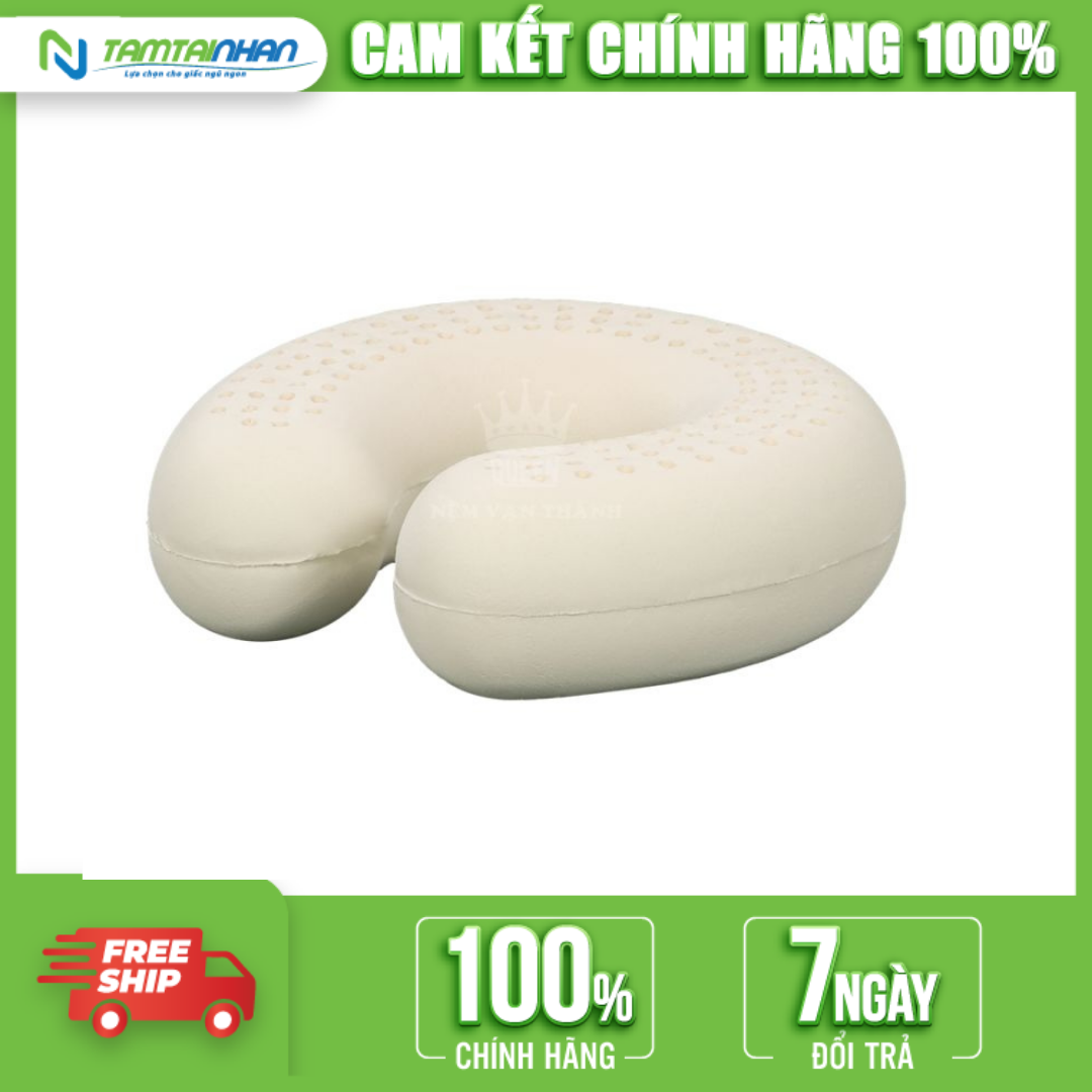 Gối Cao Su Vòng Cổ Vạn Thành 26X28X10Cm - Giao màu ngẫu nhiên