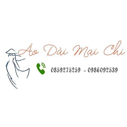 Bộ áo dài truyền thống may sẵn họa tiết hoa nhí tím