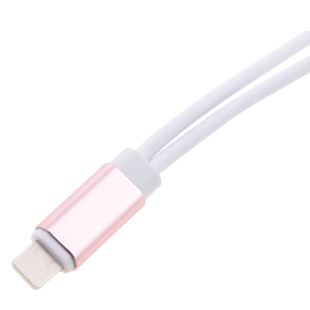 2 Pieces Headphones Charger & Audio Splitter Adapter For
