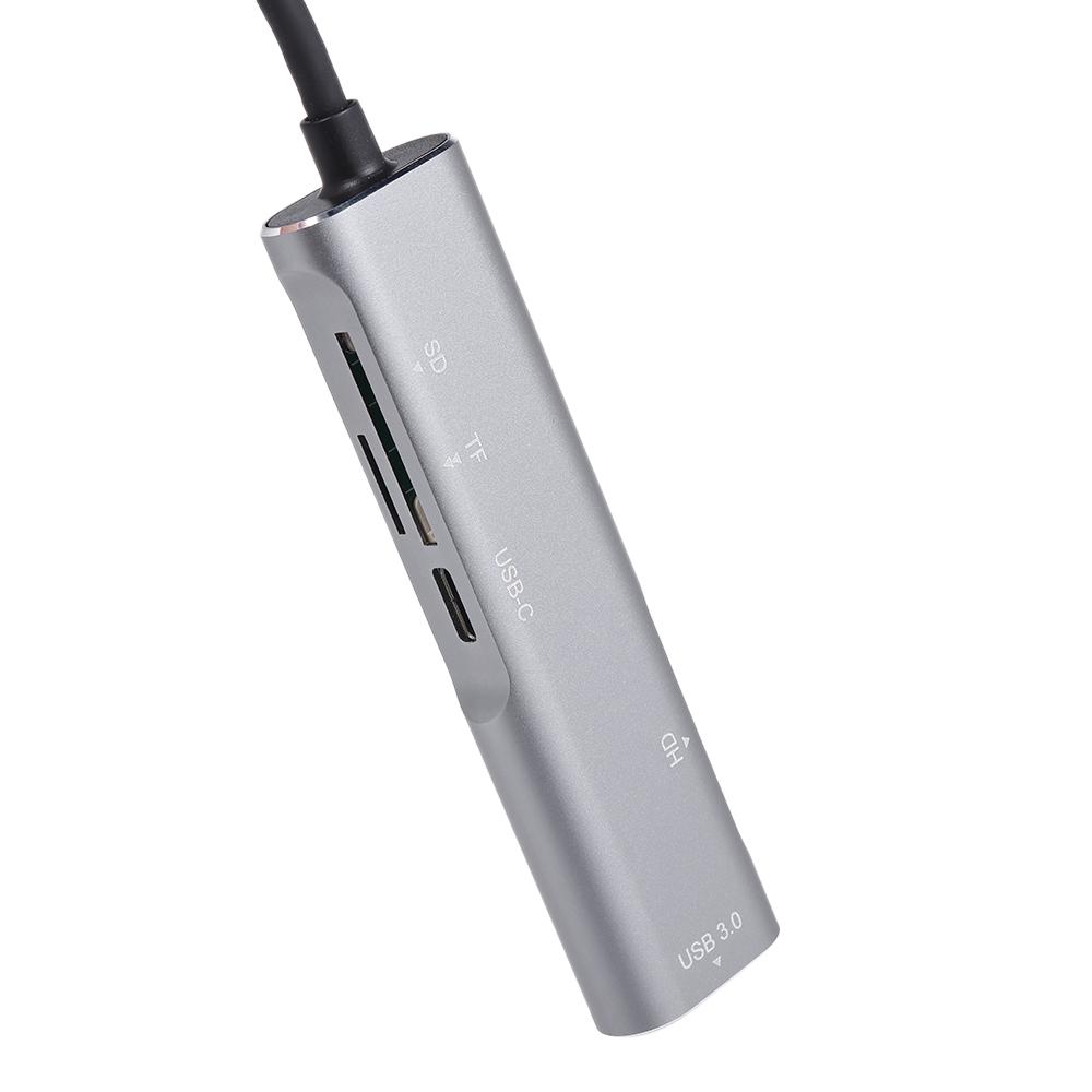 Bộ chuyển đổi USB 3.1 nhiều cổng với Cổng sạc USB-C Cổng truyền HD 3.1 type C
210A USB C Hub nhôm