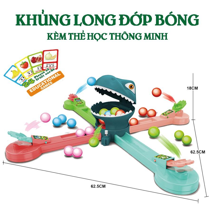 Trò Chơi Bóng Rổ Mini Hình Khủng Long Bắt Bóng Cho Trẻ Trên 3 Tuổi Kèm Thẻ Học Thông Minh