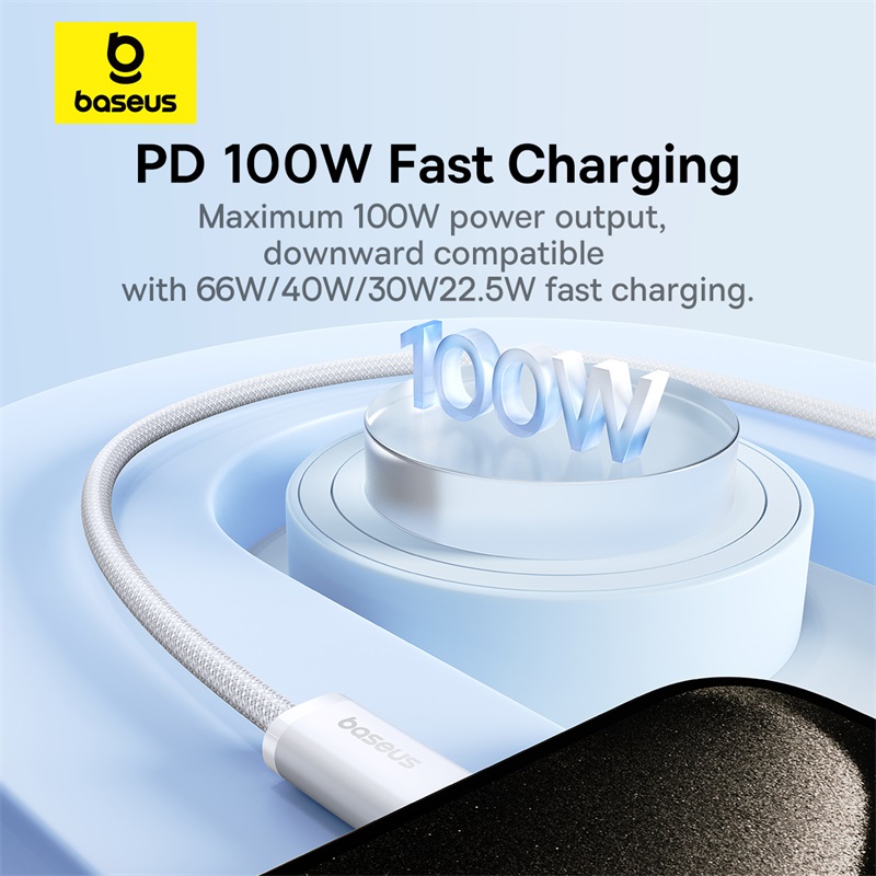 Cáp Sạc Nhanh Baseus Dynamic 3 Series Fast Charging Data Cable Type-C to Type-C 100W (Hàng chính hãng)