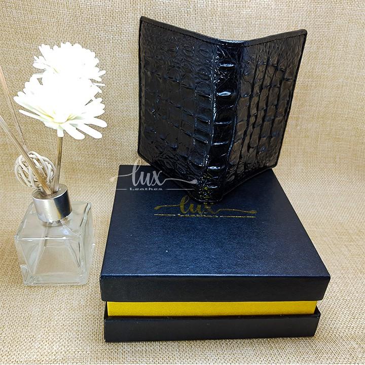 Ví Nam Da cá sấu LuxLeather LM1002 Một mặt - Kiểu đứng - Da gai lưng