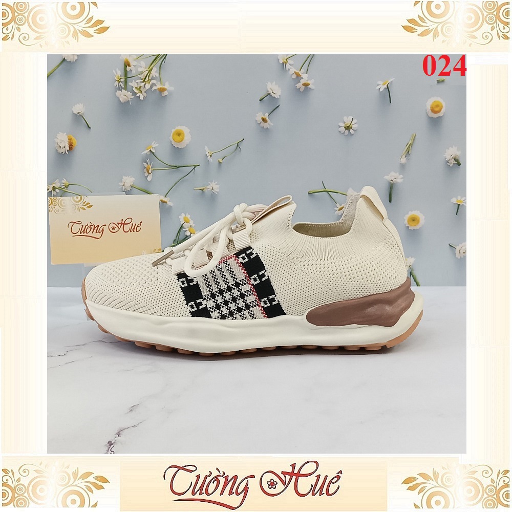 Giày Thể Thao Nữ Cổ Chun Vải Thoáng Khí Đế Cao 4CM - Hàng Quảng Châu - 024