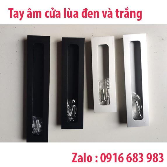 Tay Nắm Tủ Âm Cửa Lùa Trượt Đẩy Màu Đen &amp; Màu Bạc