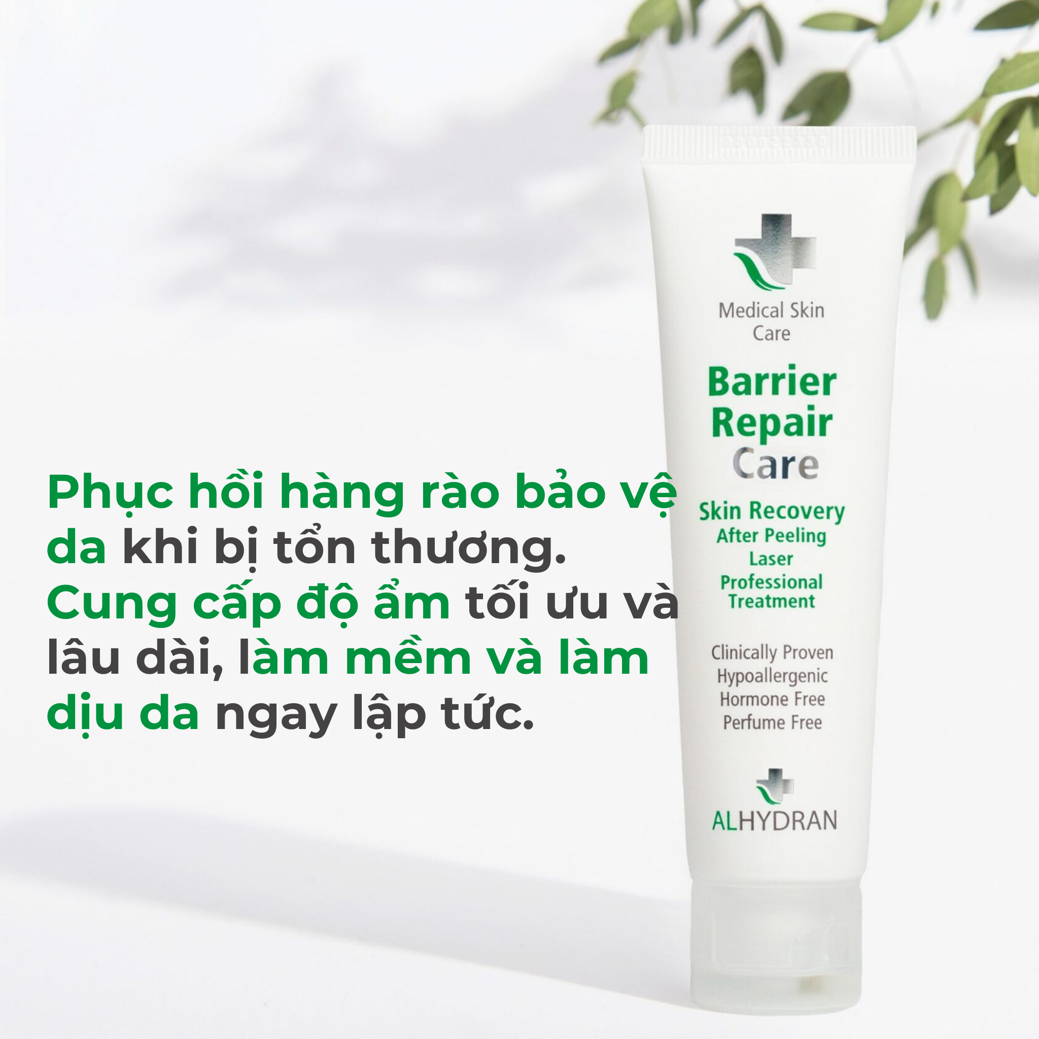 Kem bôi y tế dành cho phục hồi thẩm mỹ y khoa xạ trị, laser, peel da Barrier Repair Care 59ml làm mềm và làm dịu da