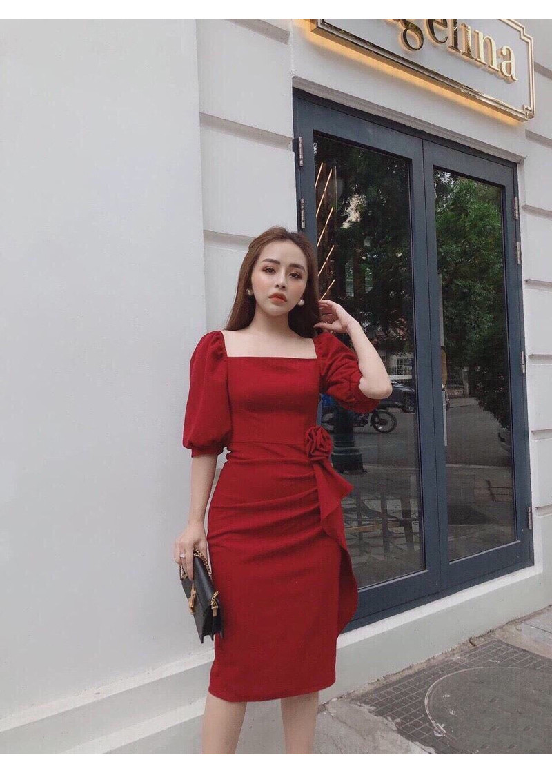 Đầm Ôm Duyên Dáng Hot Hoa Hồng