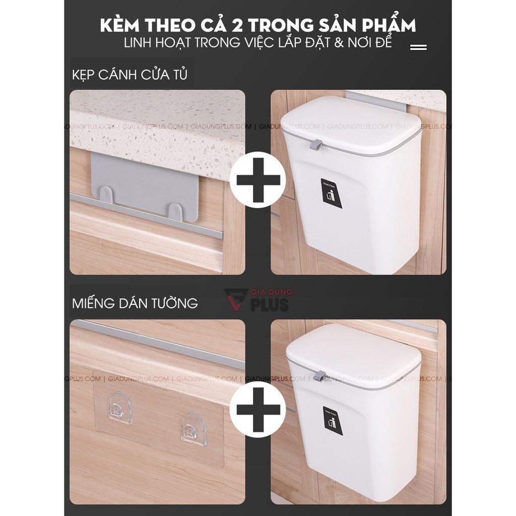 Thùng rác treo tủ bếp nắp đậy thông minh đậy kín bằng nhựa PP cao cấp - Vimora