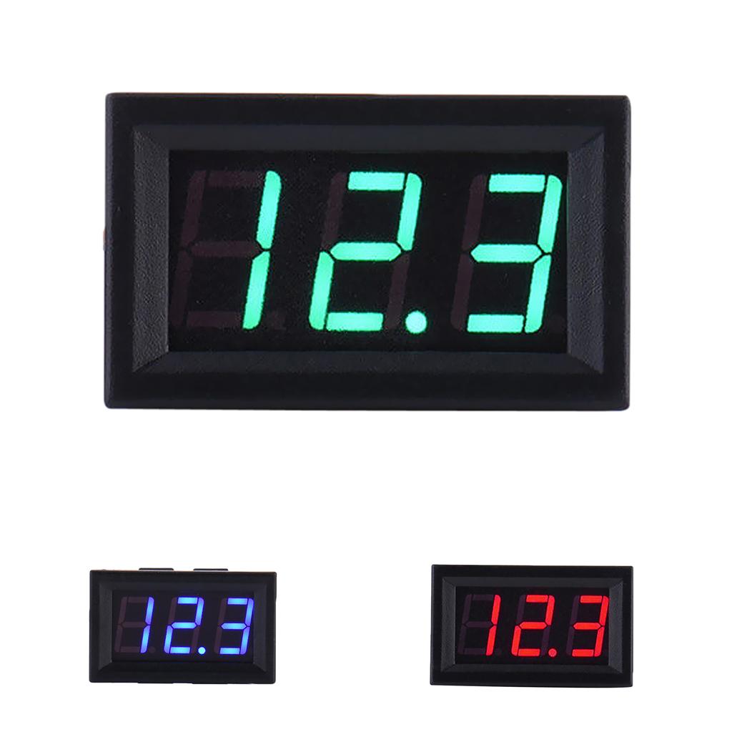 2 Wire DC5-120V Digital Volt Voltage Meter Voltmeter Car Motor 0.56''