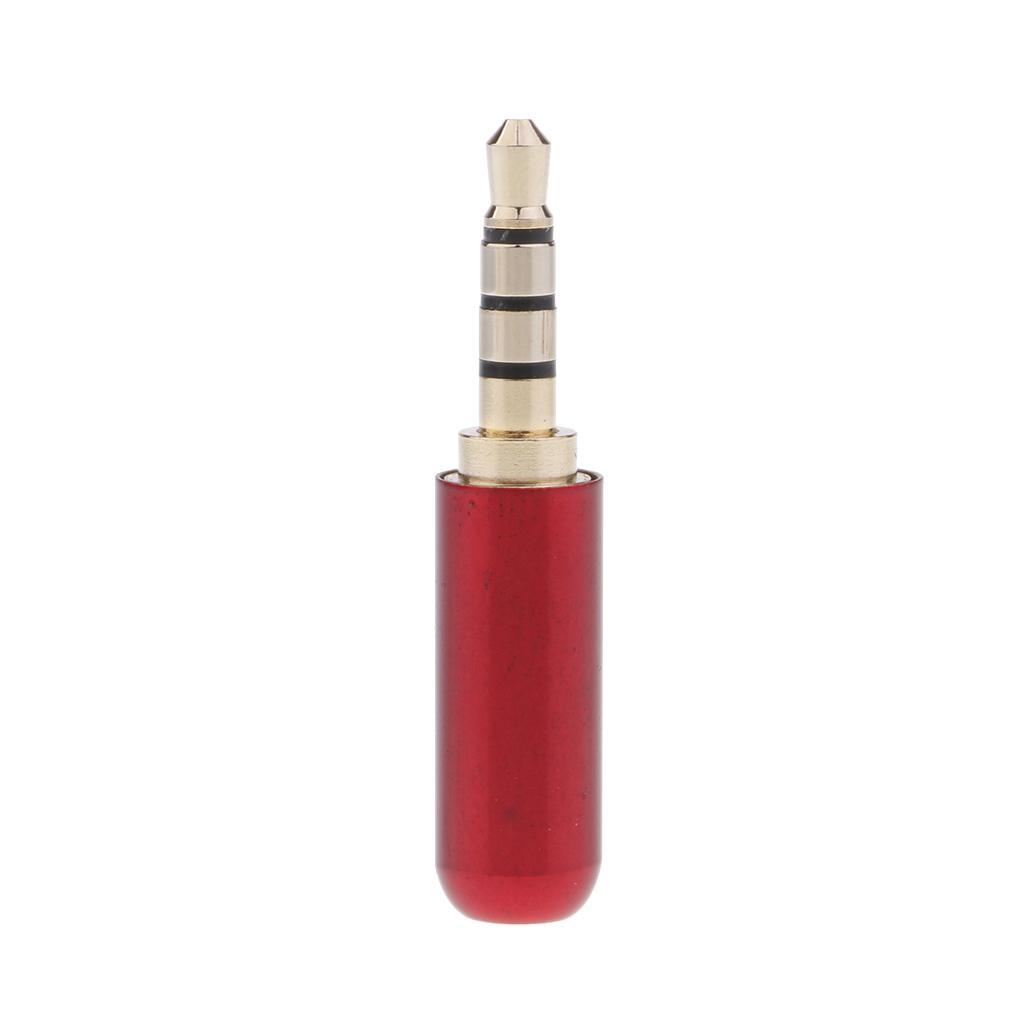 2x 3.5mm Male AUX Plug Jack Stereo Headphone Solder Audio Adapter