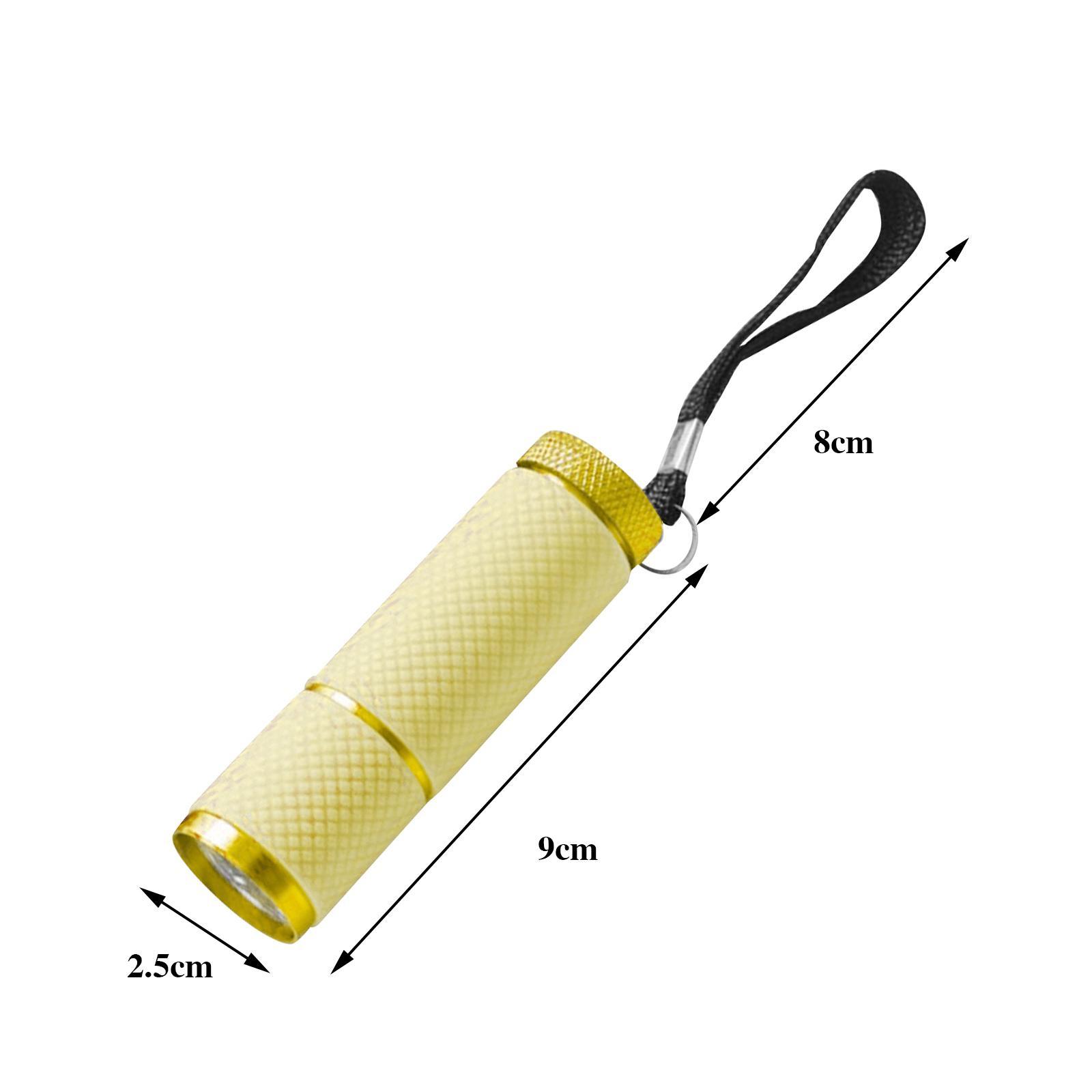Portable Handheld flashlights 9 LED Aluminum Diameter 2.5cm Length 9cm