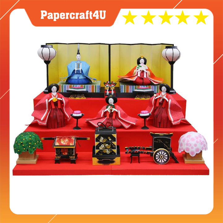 Mô hình giấy Lễ hội Búp Bê Hinakazari