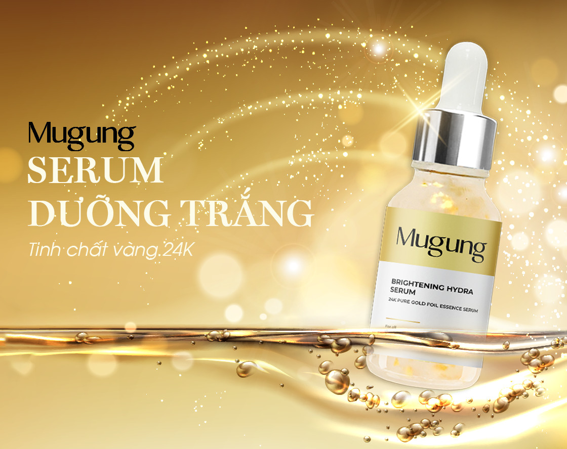 Combo Sữa Rửa Mặt và Serum Mugung Dưỡng da 24k xóa thâm nám chống lão hóa chứa Vitamin C,E, collagen