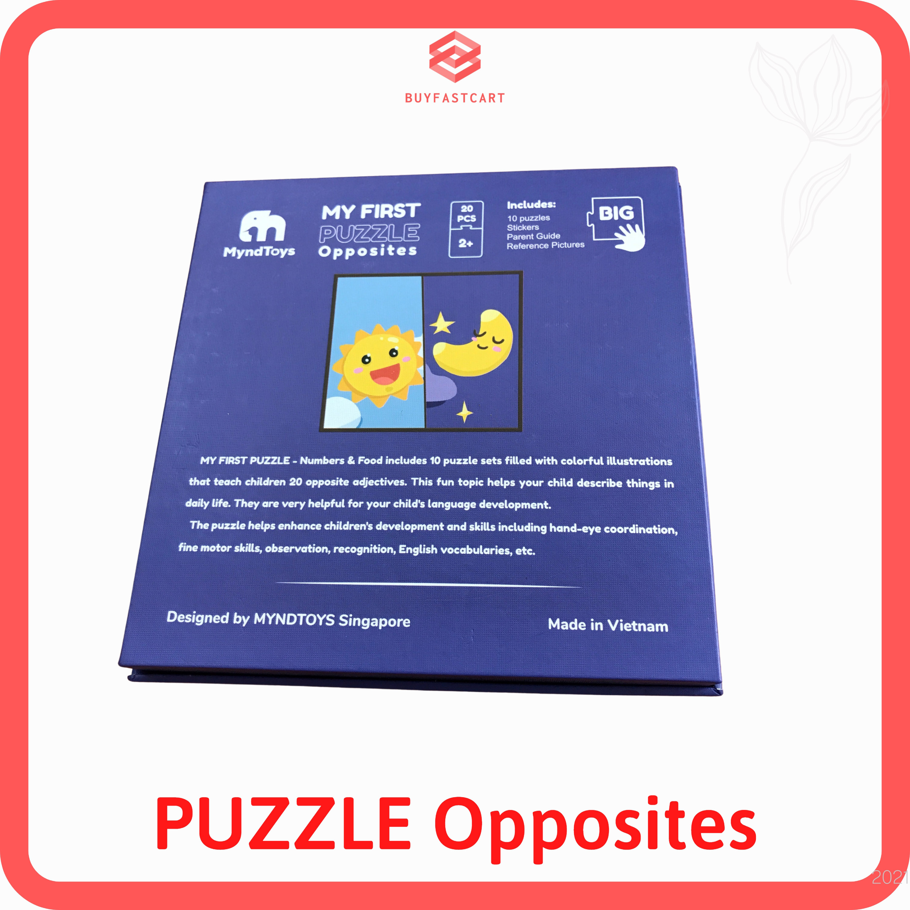 Đồ Chơi Xếp Hình MyndToys My First Puzzle - Opposites (Đối Lập) Dành Cho Các Bé Trên 2 Tuổi