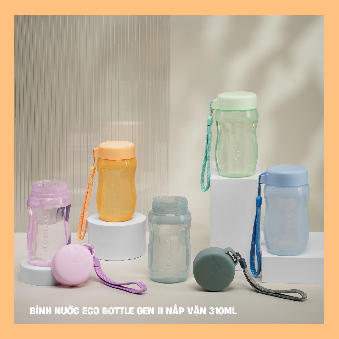 Bình nước Eco Bottle Gen II Nắp Vặn 310ml - Tupperware chính hãng - kín khí kín nước