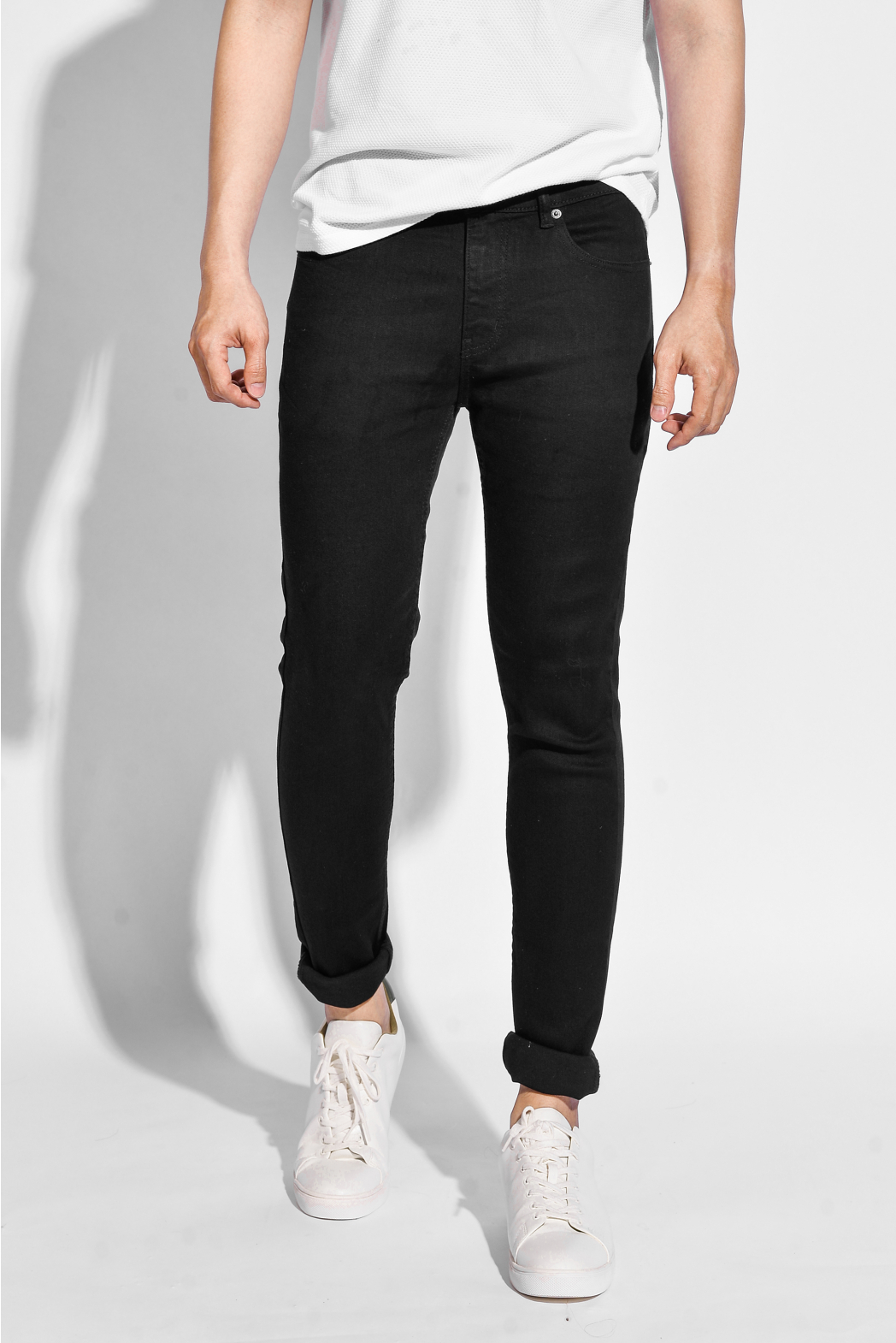 Quần jean nam màu Đen form skinny chất denim co giãn nhiều 10F20DPA100CR1 | LASTORE MENSWEAR