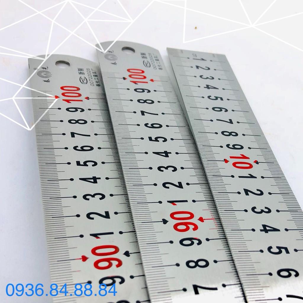 Thước Lá Inox 100% Bàn Dầy 1mm Ngang 3.8mm - Không gỉ - Không Oxi Hóa - Ăn Mòn