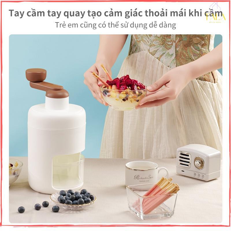 Máy Bào Đá Mini Xay Đá Tuyết Quay Bằng Tay Đa Năng Cho Gia Đình