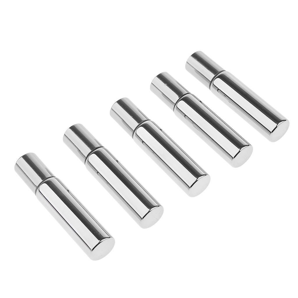 5x 10mL Empty Roller Bottles w/ Steel Ball for Essential Perfume Oils