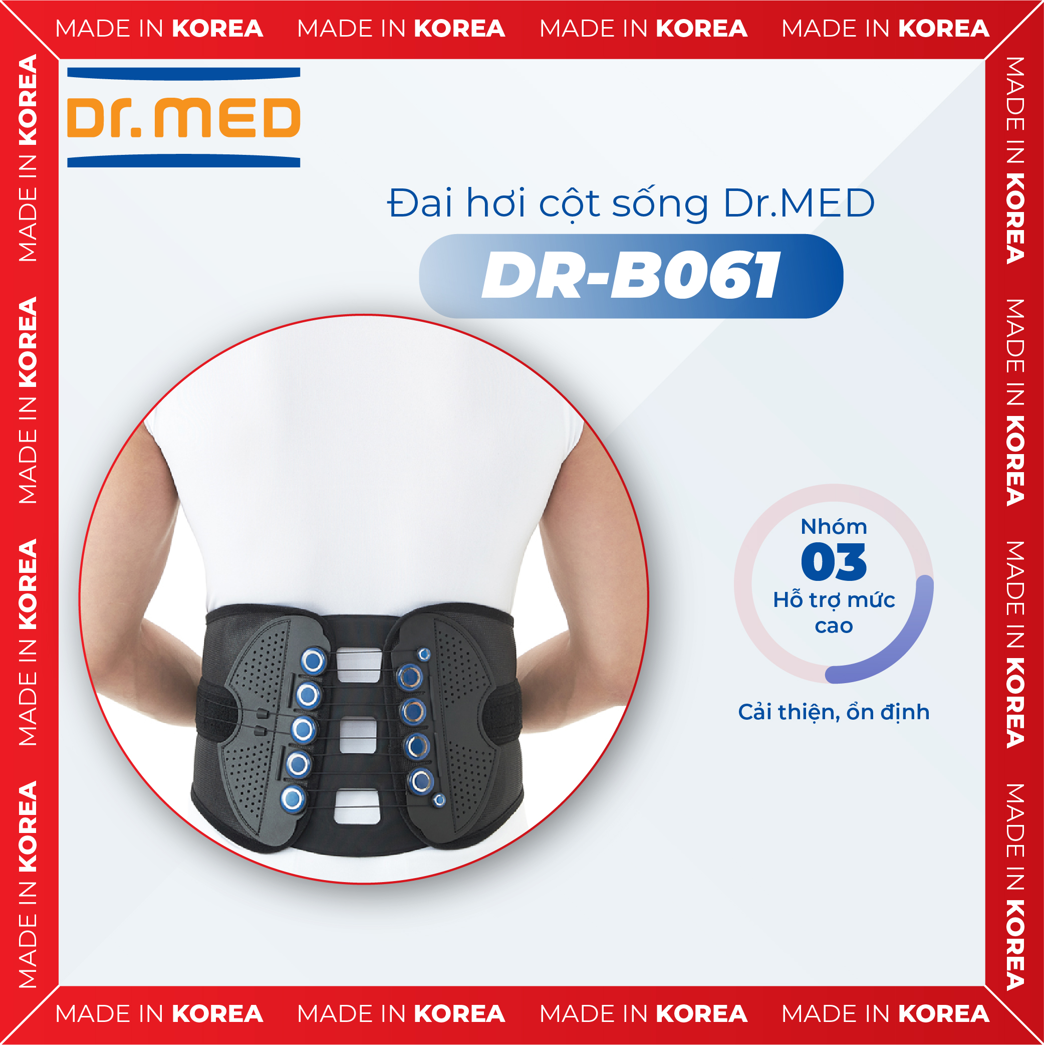 Đai hơi cột sống Dr.MED DR-B061