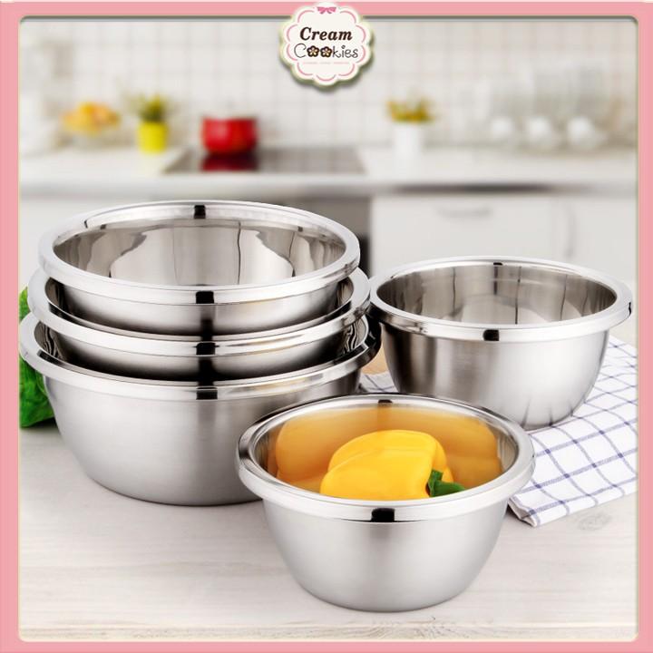 Tô Trộn Bột-Bát Trộn-Âu Trộn Inox Làm Bánh Hàng Chuẩn 20cm-22cm-24cm-26cm-28cm