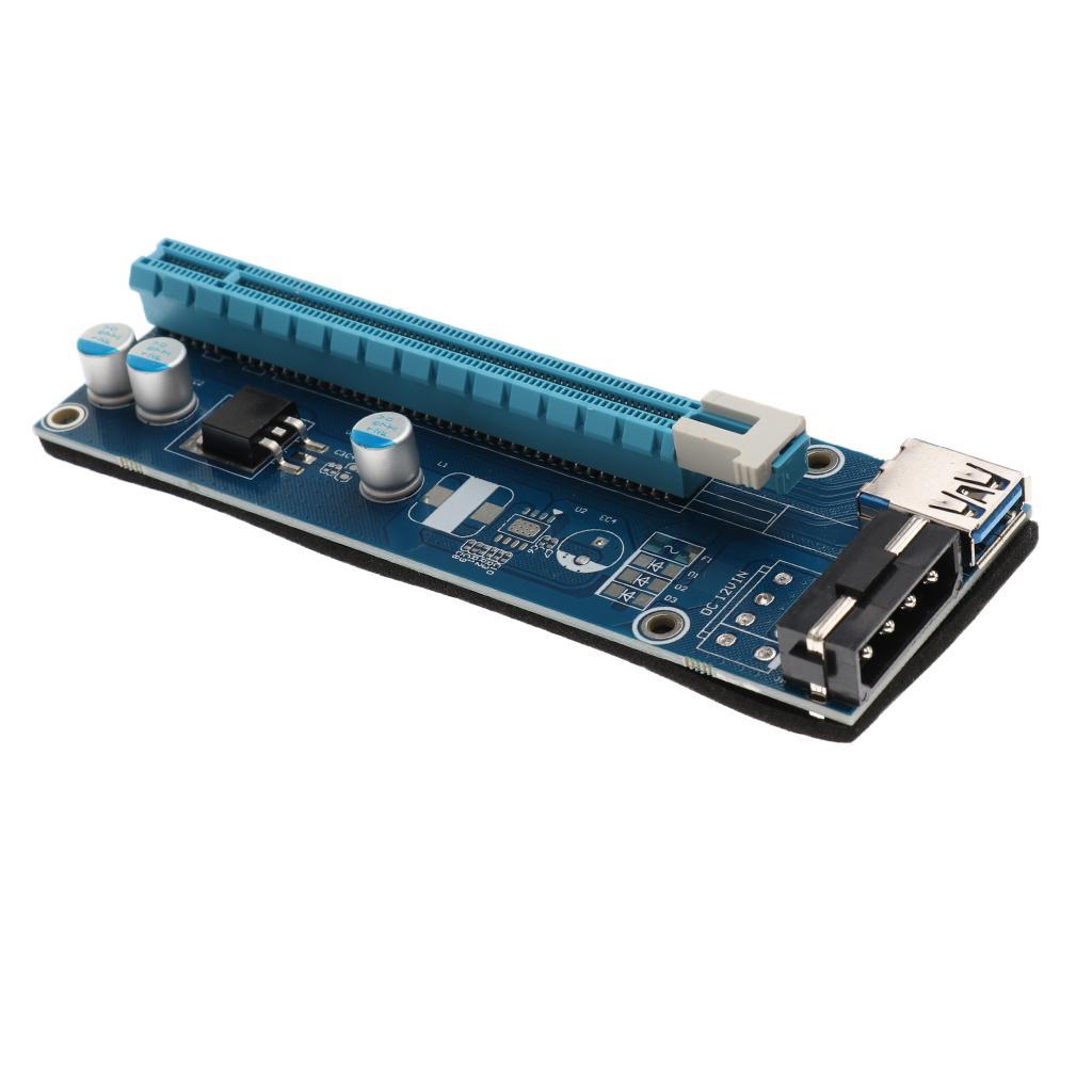 PCI- USB3.0 1x to 16x Extender Riser Card Adapter with Cables