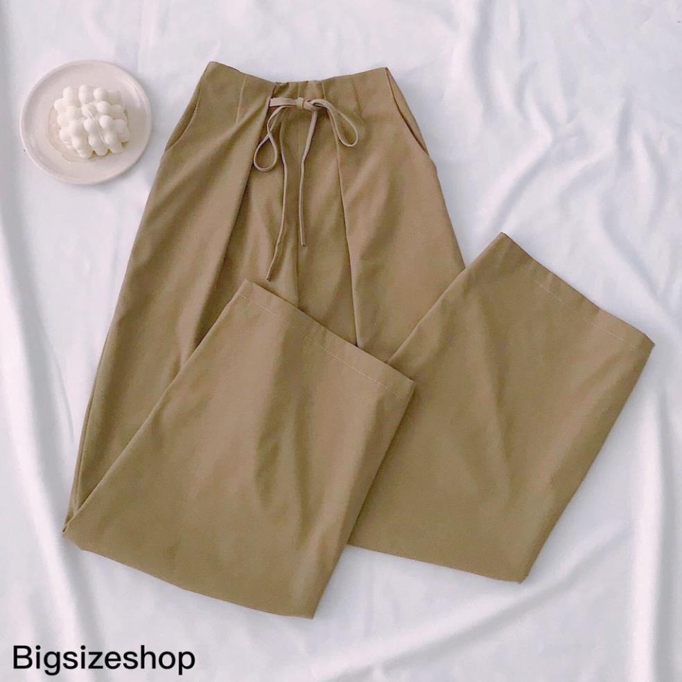 SOBIN BIG SIZE QUẦN KAKI NỮ RÚT EO LƯNG CAO, QUẦN ỐNG RỘNG, SIÊU THOẢI MÁI, QUẦN DÀI NỮ