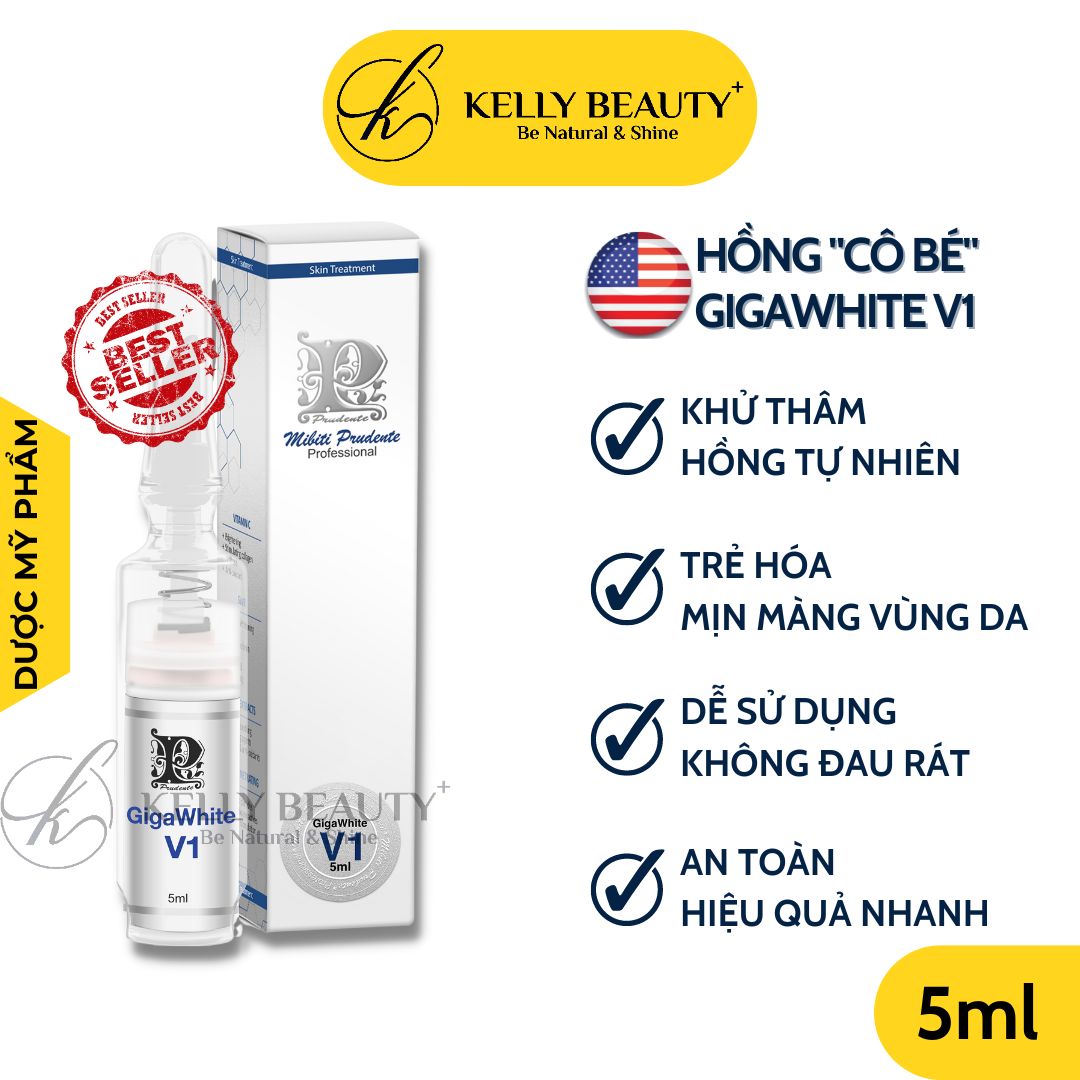 Kem Dưỡng Mibiti Prudente Gigawhite V1 - Khử Thâm, Dưỡng Hồng Cô Bé; Trẻ Hóa Và Giảm Nếp Nhăn - Kelly Beauty