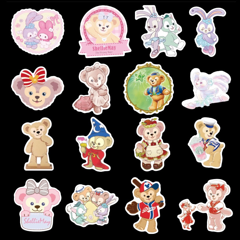 Sticker 36 miếng hình dán Teddy Bear