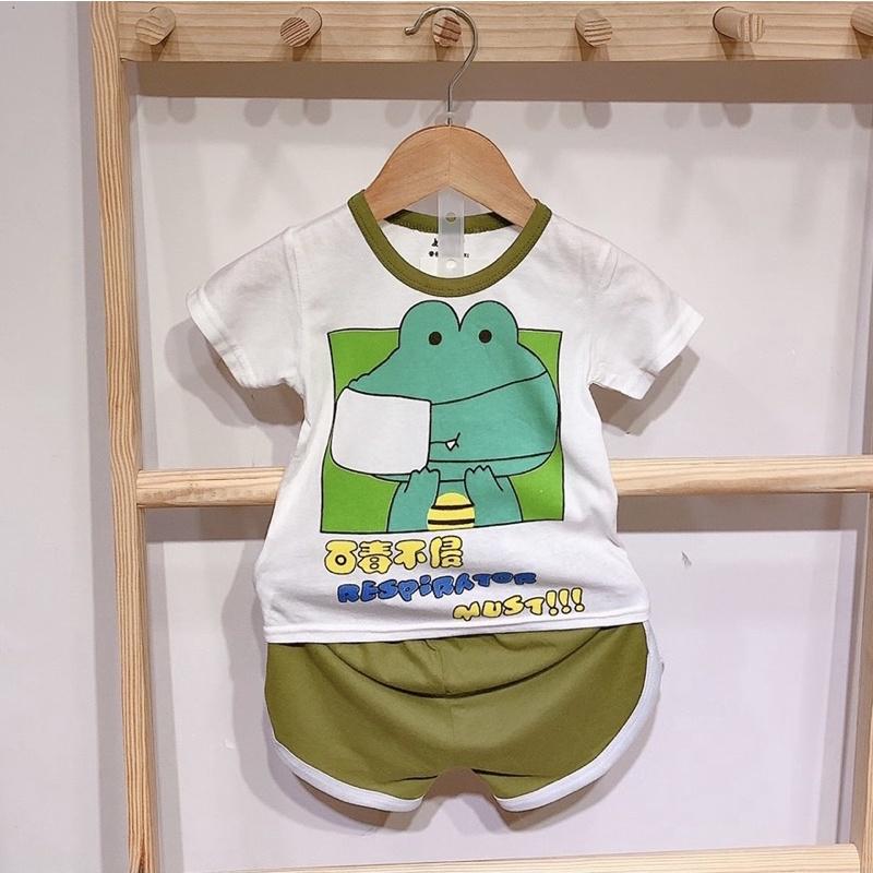 Set bộ đùi cotton cho bé, bộ cộc tay in hình dễ thương bé trai bé gái