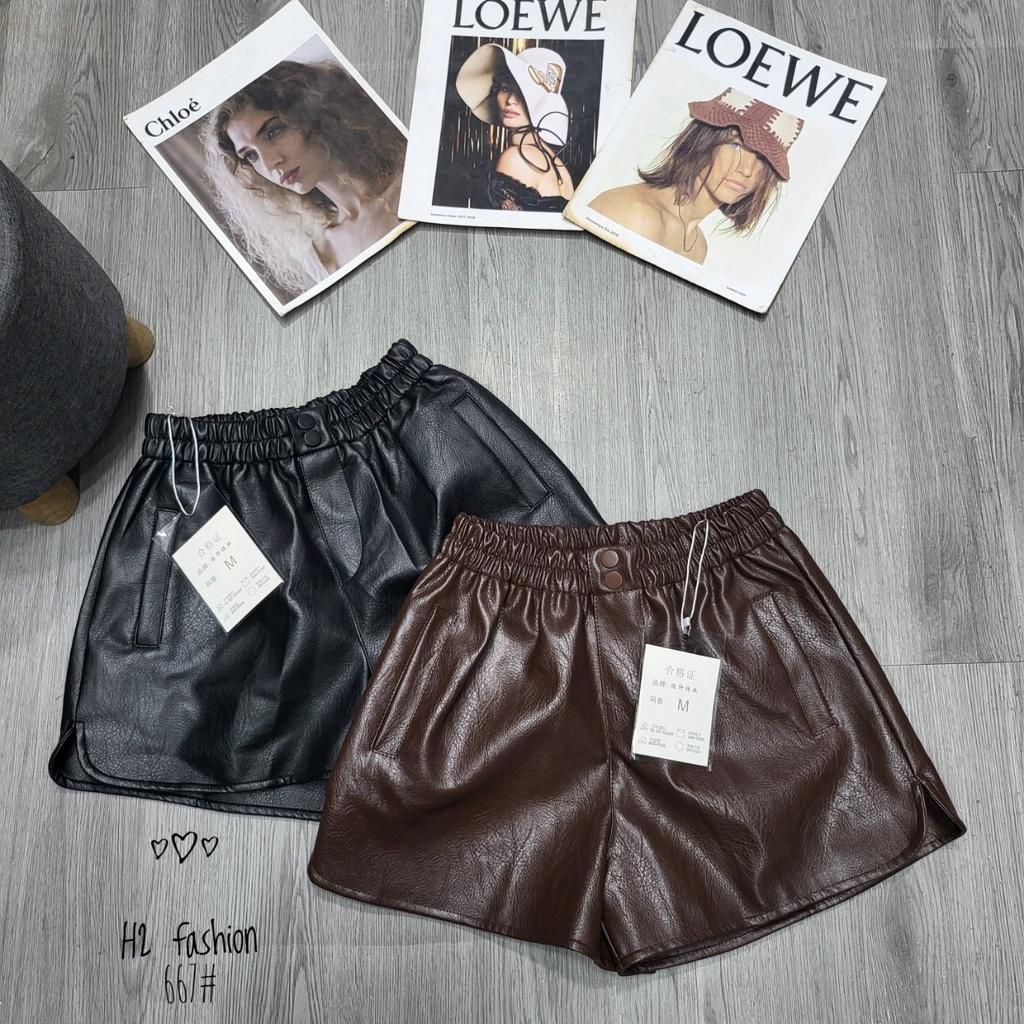 Quần Short Da Cạp Chun 2 Cúc Mã 667