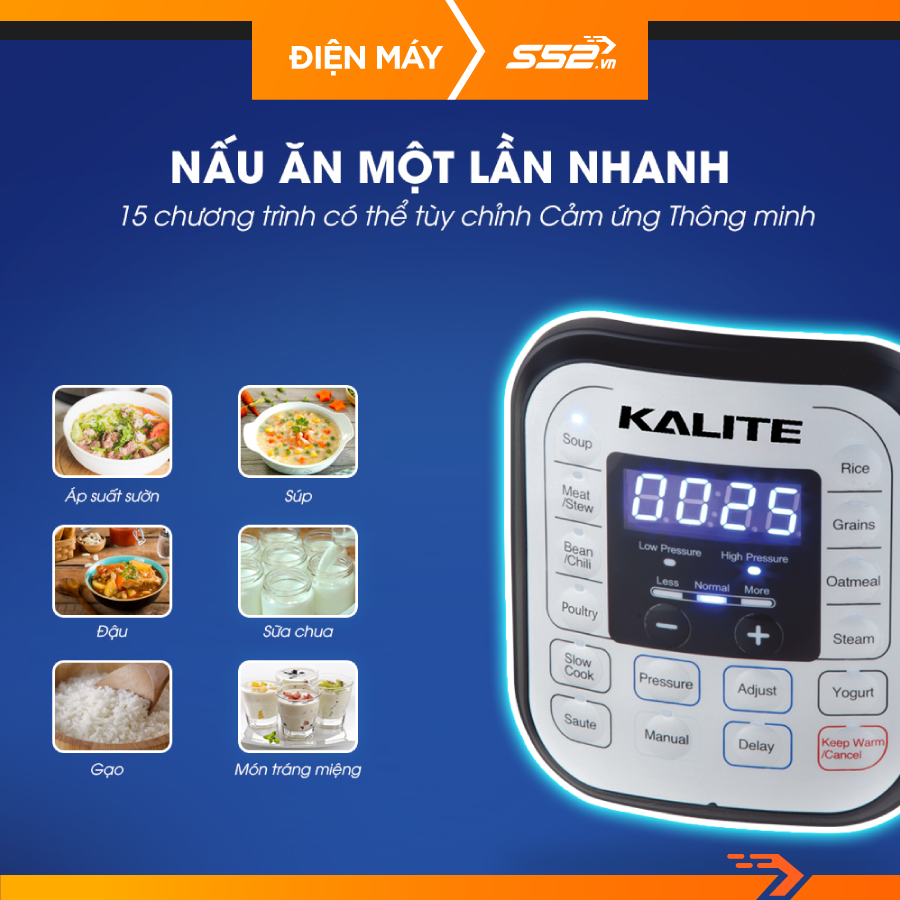 Nồi áp suất điện KALITE KL-636 - Hàng Chính Hãng