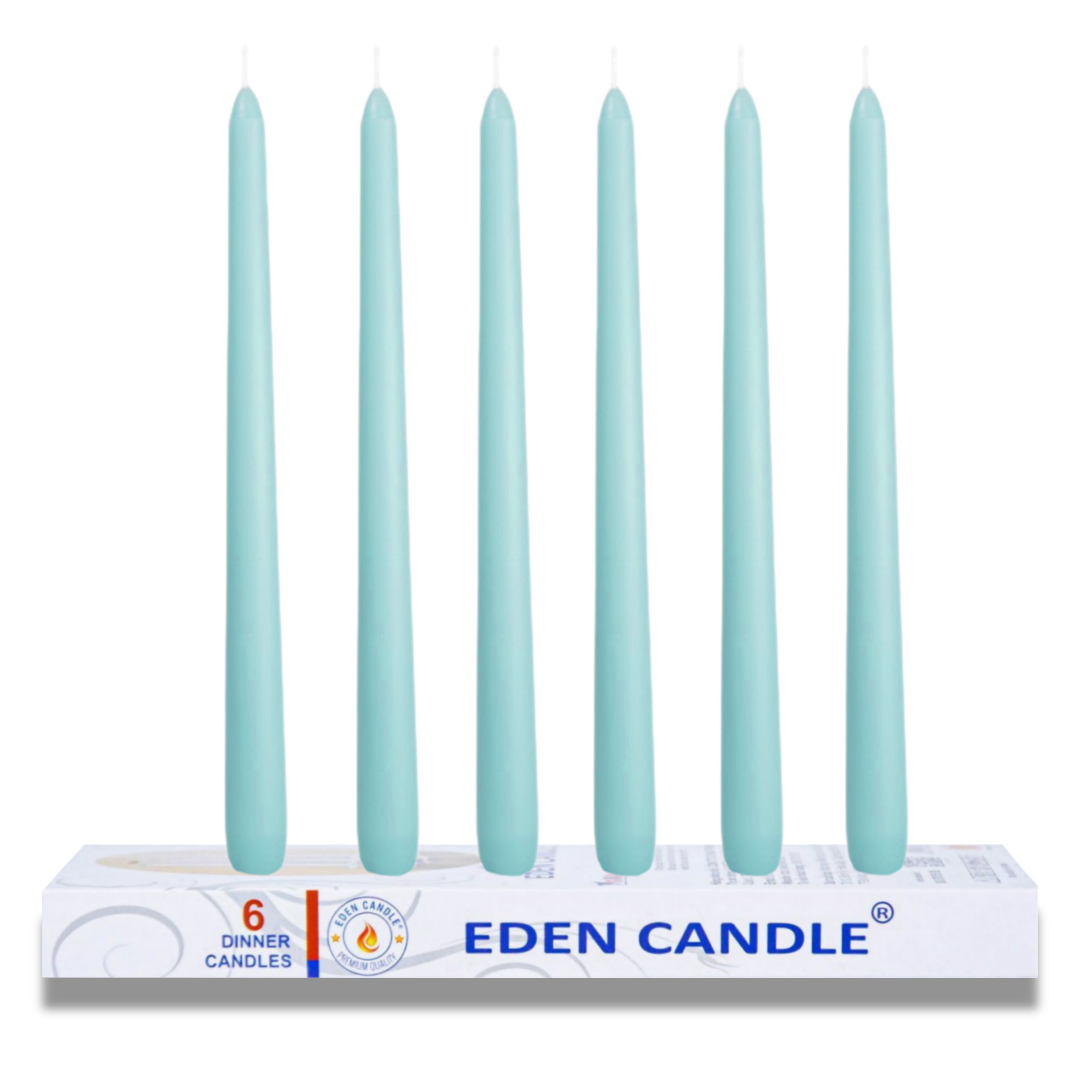 [Hộp 6 nến] Nến thơm taper Eden Candle FTRAMART EDC2331 (Xanh ngọc), cao 25 cm, phù hợp tất cả các chân nến theo tiêu chuẩn nến taper