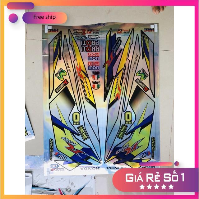 Tem rời dành cho xe winner chữ R Crom titan 7 màu