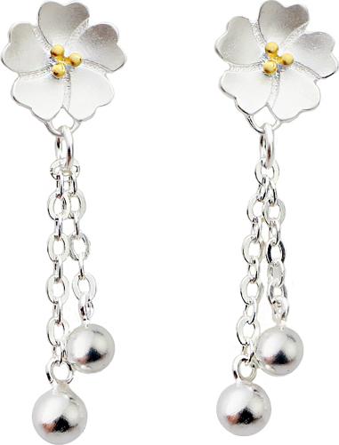 Bông tai hoa anh đào dáng dài