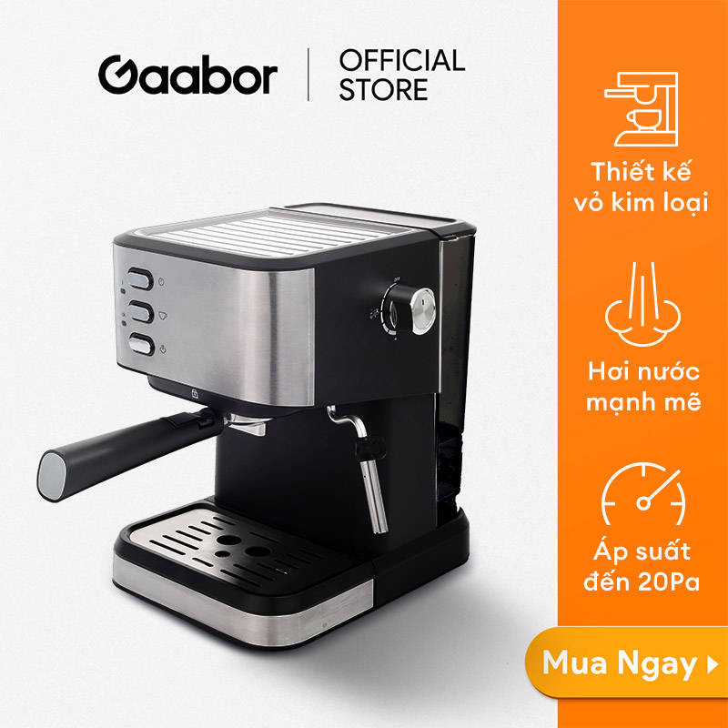 Máy pha cà phê Espresso đánh bọt 20 Bar GAABOR GCM-M15BK01 - Hàng chính hãng