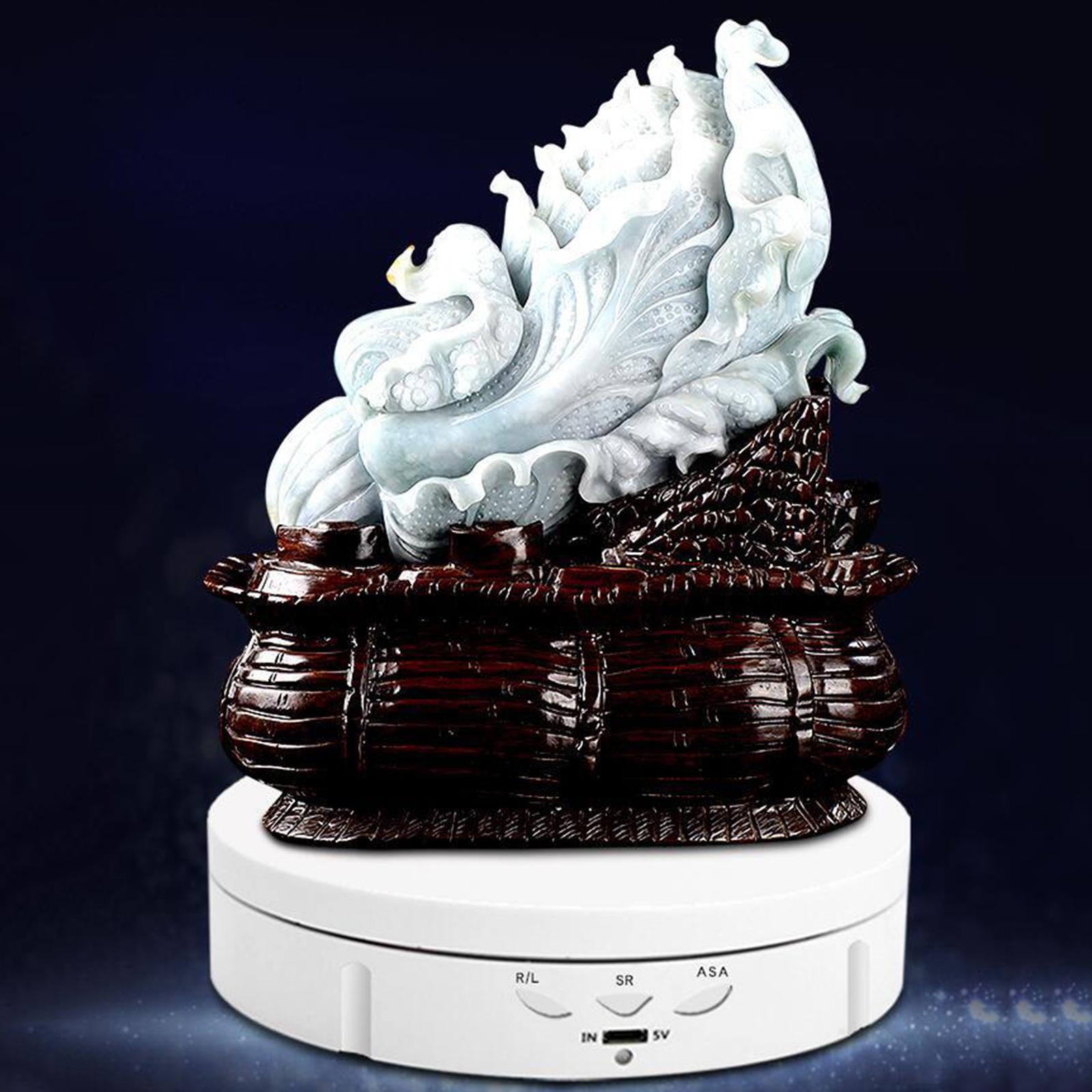 Rotating Display Stand Turntable Toys Cell Phone Holder White