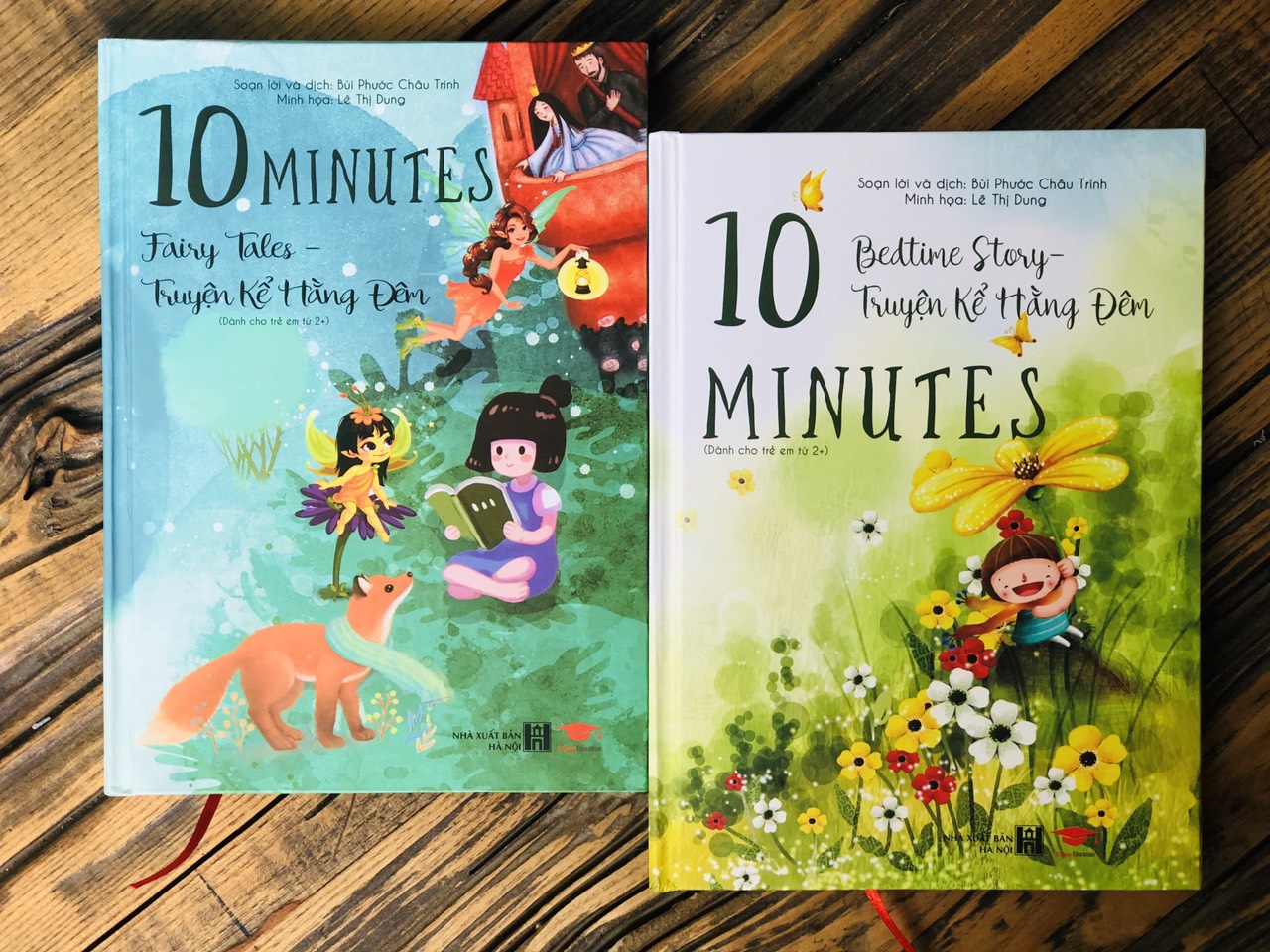 Sách truyện kể hàng đêm 10 minute fairy tales và bedtime story tặng kèm file nghe - bìa cứng, in màu, song ngữ anh việt