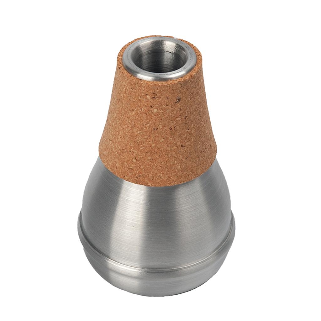 Silver Metal Trumpet Mute Silencer for Trumpeters Beginners Practice