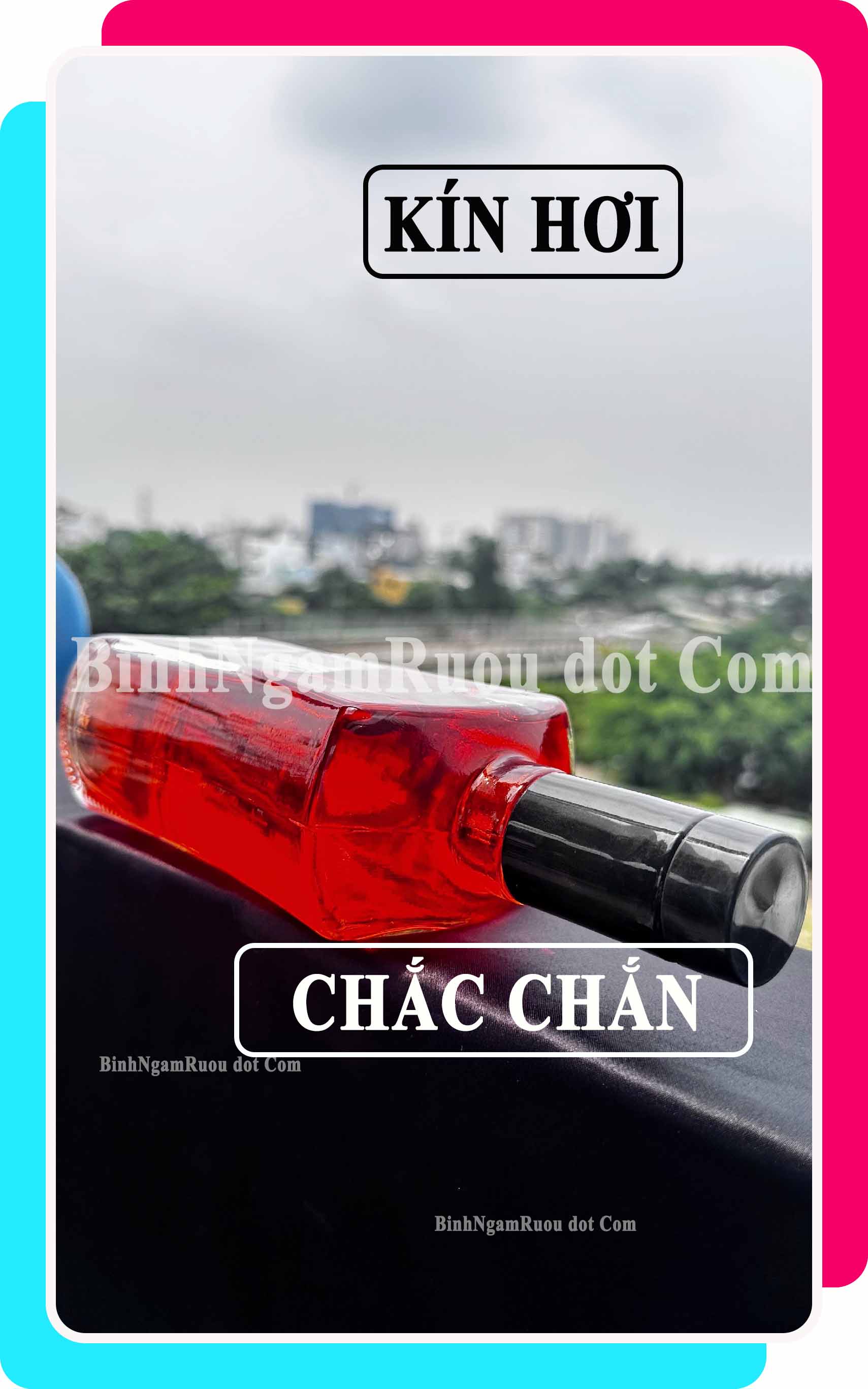 Chai Đựng Rượu - 500ml - Nắp Kín Thủy Tinh Trong - Tặng Biếu Sang Trọng