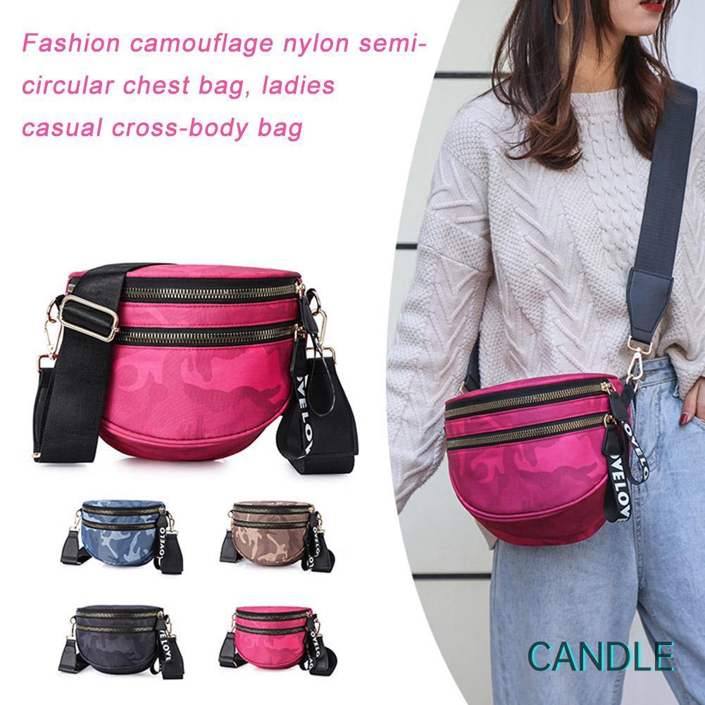 Túi Đeo Chéo Nylon Họa Tiết Rằn Ri Cá Tính Cho Nữ
