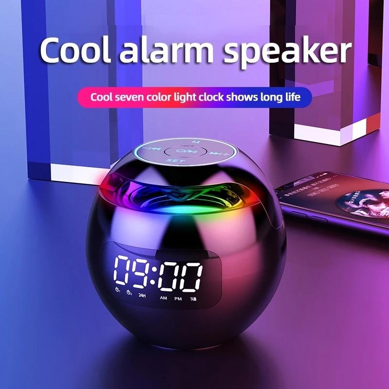 G90 Đồng hồ mới Loa Bluetooth đầy màu sắc Mini Portable Ball Card Lock and Load Spray Loa Bluetooth Màu sắc: Đen