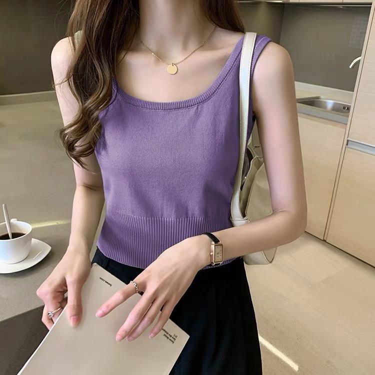 MS569 Áo ba lỗ trơn bo gấu Quảng Châu