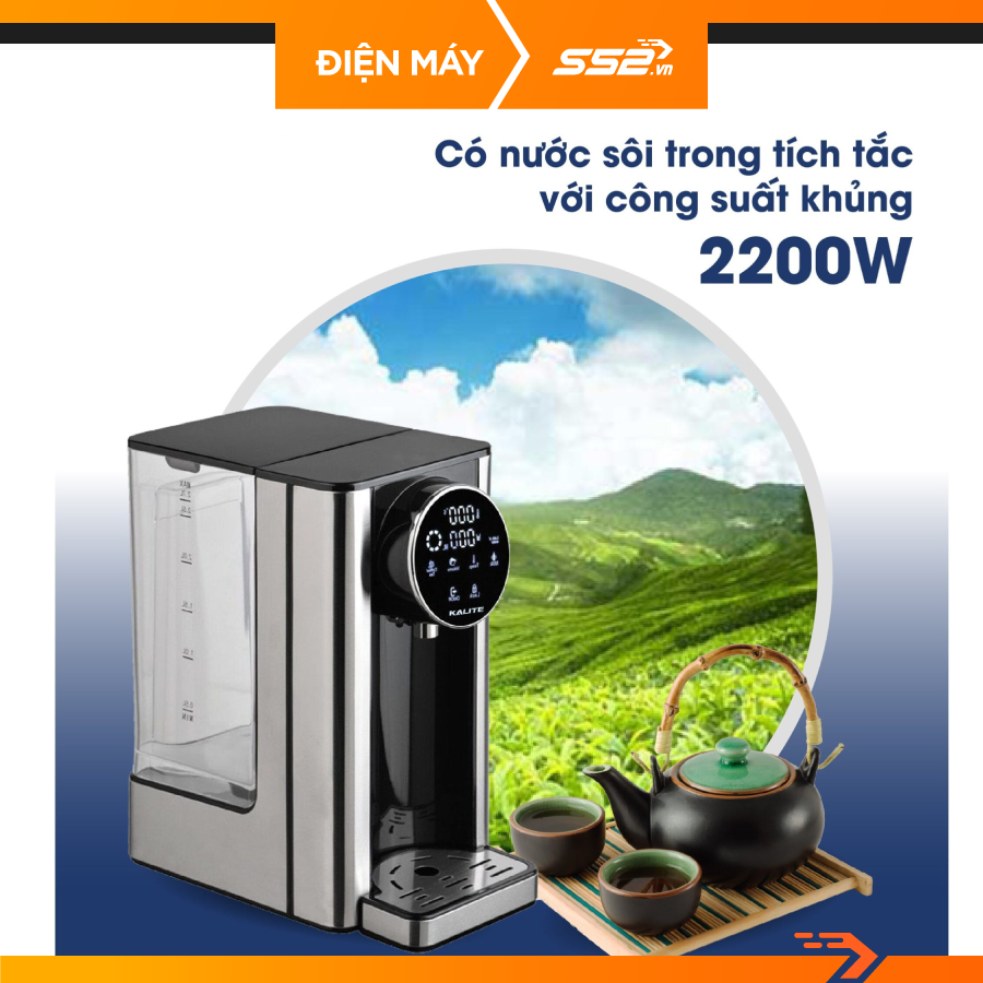 Bình thuỷ điện Kalite KL 888 dung tích 2,7L, bình pha trà pha cafe có lọc nước RO - Hàng chính hãng