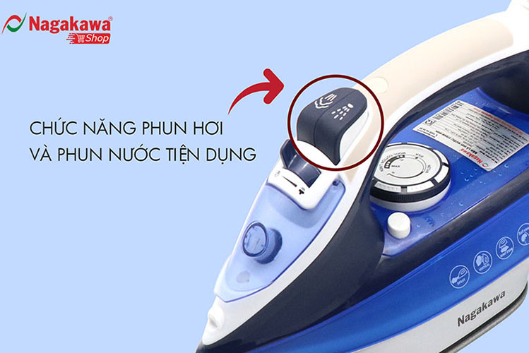 Bàn Ủi Hơi Nước Nagakawa NAG1505 (1200W) - Hàng Chính Hãng