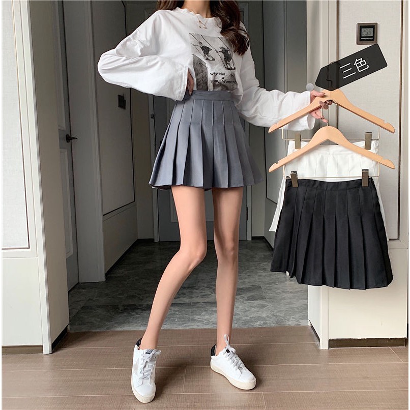 Chân Váy Xếp Li Ngắn Phong Cách Hàn Quốc Dành Cho Nữ