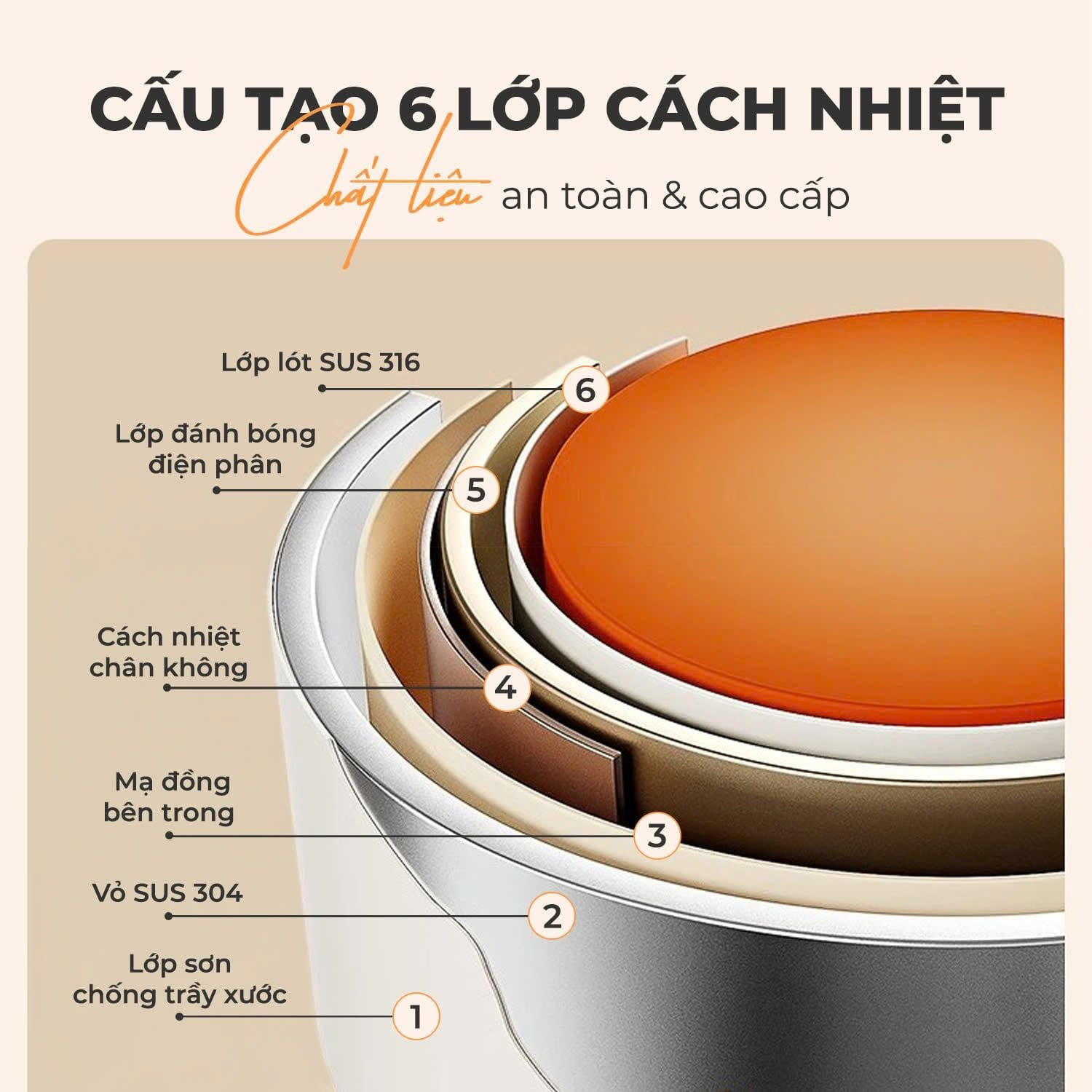 Bình ủ cháo giữ nhiệt inox 316 Hàn Quốc GM-F188 dung tích 800ml tặng kèm Thìa Inox gấp gọn