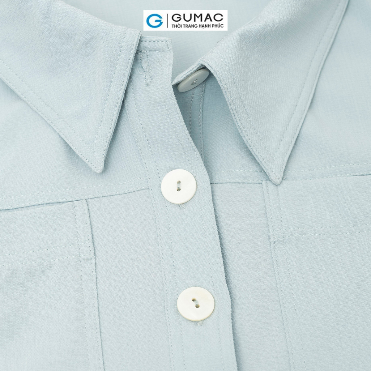 Set lẻ Áo kiểu tay bí thời trang GUMAC AD06071 - Quần short túi đắp thời trang GUMAC QD06072